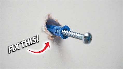 How To Fix A Misplaced Drywall Anchor